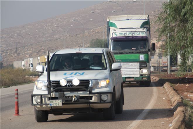 BM´den Suriyelilere yardım konvoyu