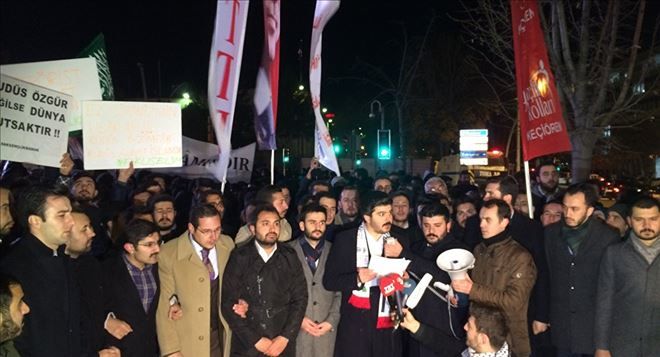 ABD´nin Ankara Büyükelçiliği önünde Kudüs protestosu