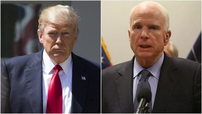 Trump, Beyaz Saray´ın McCain açıklamasını engellemiş