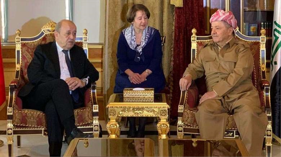 Kürdistan Başkan Barzani, Fransa Dışişleri Bakanı’nı kabul etti