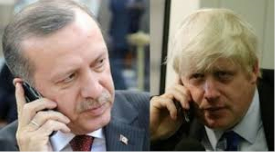 Cumhurbaşkanı Erdoğan, İngiltere Başbakanı Johnson ile Suriye ve Libya