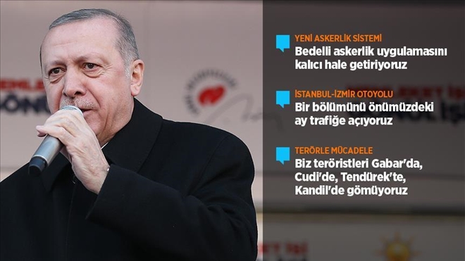 Cumhurbaşkanı Erdoğan: Bedelli askerlik uygulamasını kalıcı hale getiriyoruz