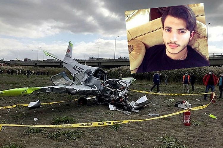 Düşen eğitim uçağının pilotu hayatını kaybetti