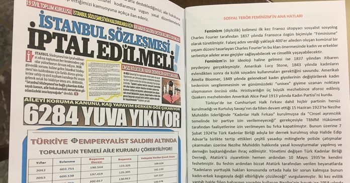 İstanbul Sözleşmesi iptal edilsin kitapçıkları TBMM’de dağıtıldı
