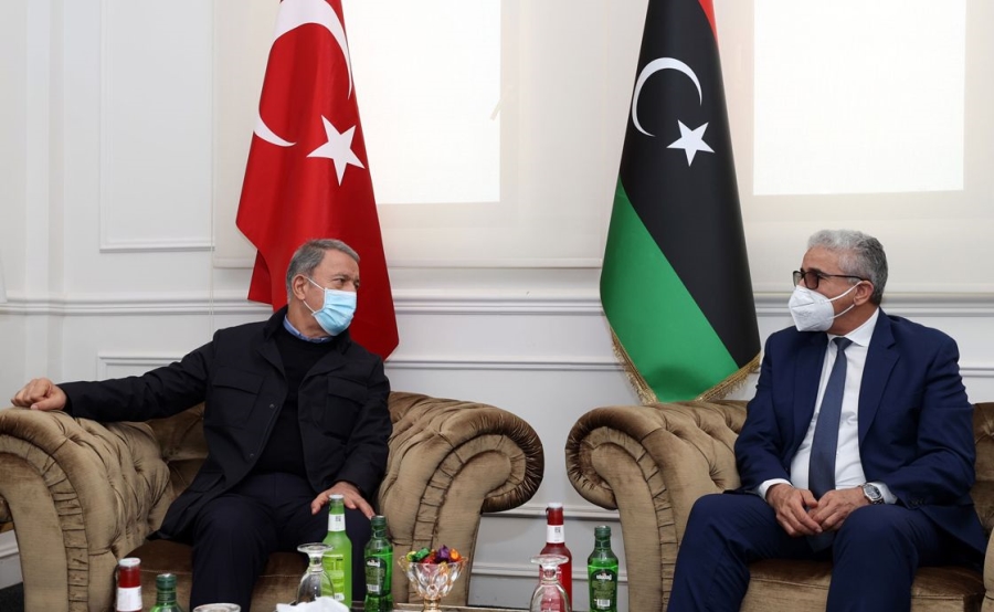 Milli Savunma Bakanı Akar, Libya İçişleri Bakanı Başağa ile görüştü