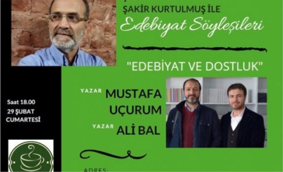 Abbara Kahve edebiyat söyleşilerinin konuğu Mustafa Uçurum ve Ali Bal