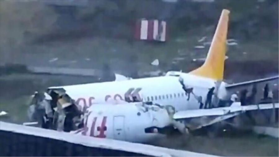 İstanbul Sabiha Gökçen Havalimanı’nda bir uçak pistten çıktı…