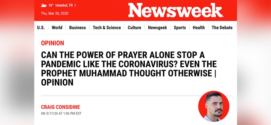 Newsweek dergisi salgınla mücadelede Hz. Muhammed