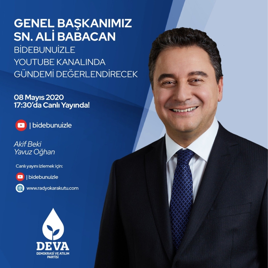 DEVA PARTİSİ Genel Başkanı Sayın Ali Babacan,  Youtube