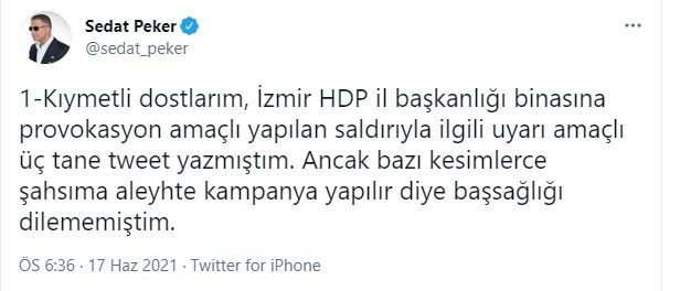 Sedat Peker, HDP