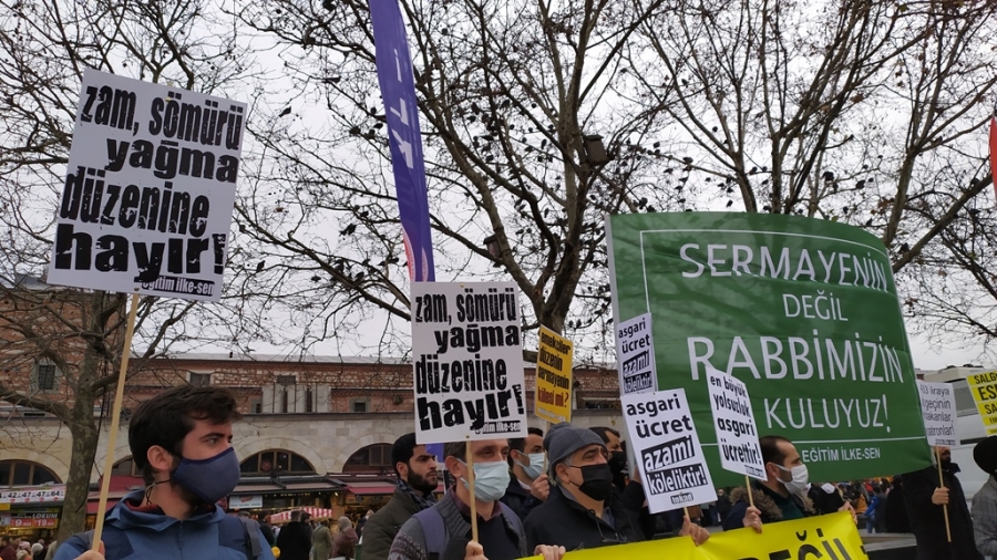 İstanbul’da Asgari Ücret Eylemi: Zam, Sömürü, Yağma Düzenine Hayır
