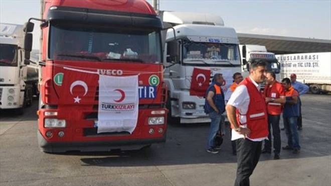 TÜRKMENLERE 7 TIR YARDIM