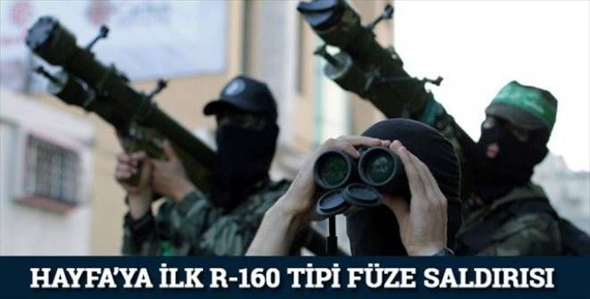 KASSAM TUGAYLARI İLK KEZ HAYFA´YI R160 FÜZESİYLE VURDU