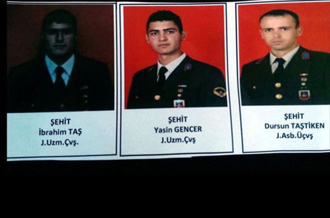 Yüksekova´daki 3 şehit için tören düzenlendi