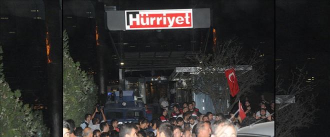 Provokasyon yapan Hürriyet´e protesto