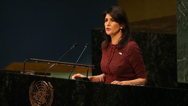 Haley´den BM´nin kararına karşı oy kullanan ülkelere resepsiyon