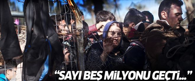 ´Suriyeli sığınmacı sayısı 5 milyonu geçti´