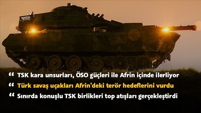 Afrin´e kara harekatı başladı