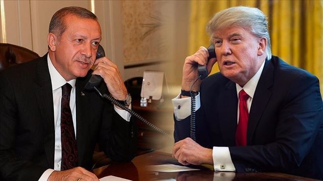 CUMHURBAŞKANI ERDOĞAN İLE ABD BAŞKANI TRUMP TELEFONDA GÖRÜŞTÜ