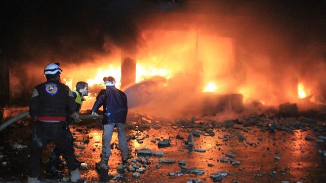 İDLİB´E HAVA SALDIRILARI: 10 ÖLÜ, 20 YARALI
