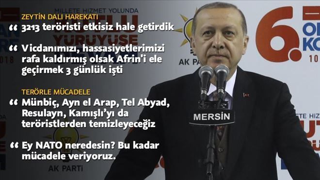 ´ZEYTİN DALI HAREKATI´NDA 3213 TERÖRİST ETKİSİZ HALE GETİRİLDİ´