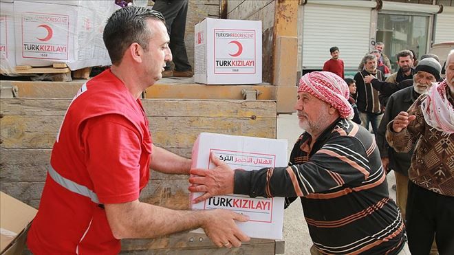 TÜRK KIZILAYIDAN AFRİN KIRSALINA İNSANİ YARDIM