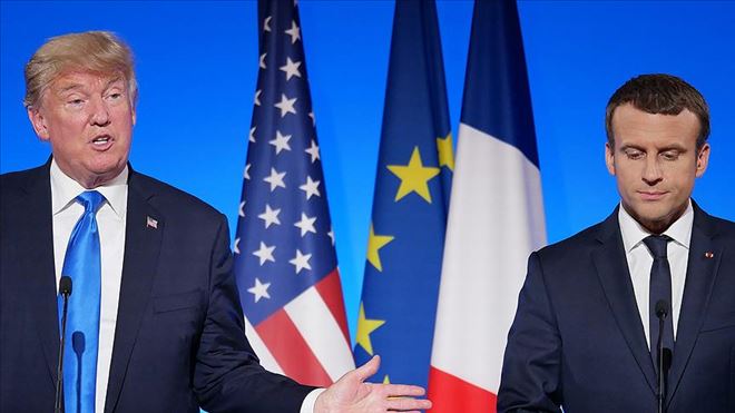 TRUMP İLE MACRON ´TÜRKİYE İLE İŞ BİRLİĞİNİ´ KONUŞTU