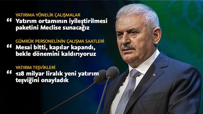 BAŞBAKAN YILDIRIM: YATIRIM ORTAMININ İYİLEŞTİRİLMESİ PAKETİNİ MECLİSE SUNACAĞIZ