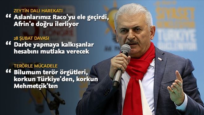 BAŞBAKAN YILDIRIM: HUKUK DEVLETİNDE DARBE YAPMAYA KALKIŞANLAR HESABINI MUTLAKA VERECEK