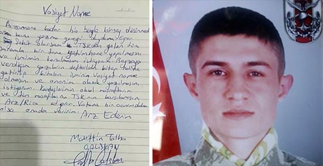 CUMHURBAŞKANI ERDOĞAN TALİMAT VERDİ: ŞEHİDİN VASİYETİ YERİNE GETİRİLECEK