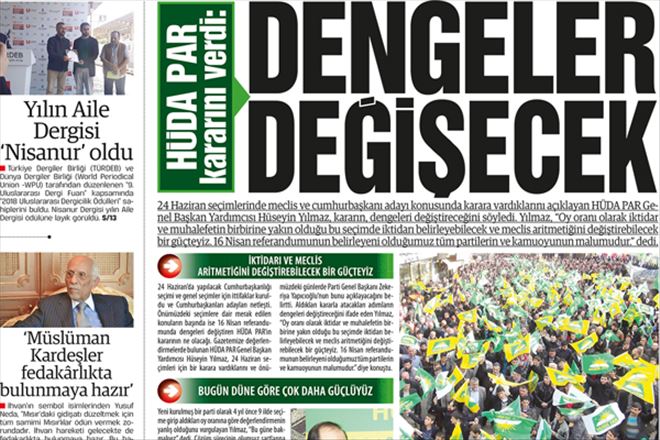 HÜDA-PAR KARARINI VERDİ: DENGELER DEĞİŞECEK