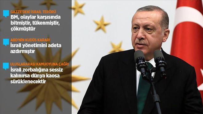 CUMHURBAŞKANI ERDOĞAN: FİLİSTİN´DE BÜYÜK BİR İNSANLIK SUÇUYLA KARŞI KARŞIYAYIZ