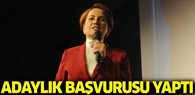 AKŞENER, CUMHURBAŞKANI ADAYLIĞI BAŞVURUSU YAPTI