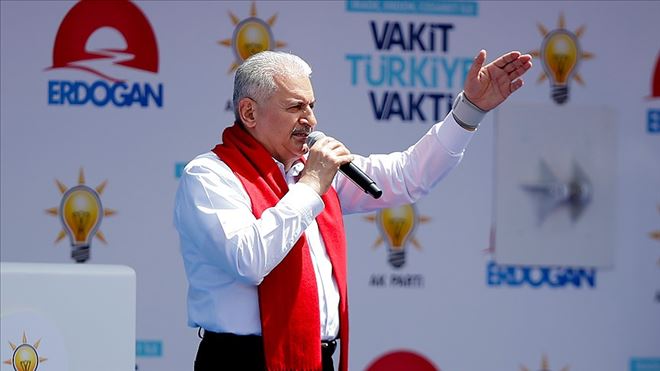 BAŞBAKAN YILDIRIM: BUNLARA KALSA 16 YILDIR YAPILAN DEV ESERLERİ BALYOZLA YOK EDECEKLER