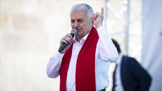 BAŞBAKAN YILDIRIM: BU SEÇİM YAPIM EKİBİ İLE YIKIM EKİBİ ARASINDA OLUYOR