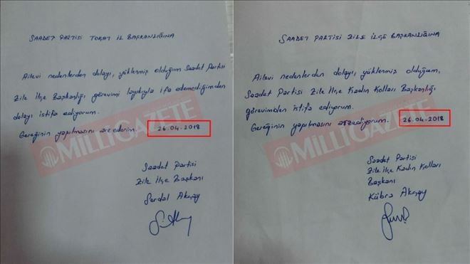 A Haber´in ´Saadet Partisi İlçe Başkanı istifa etti´