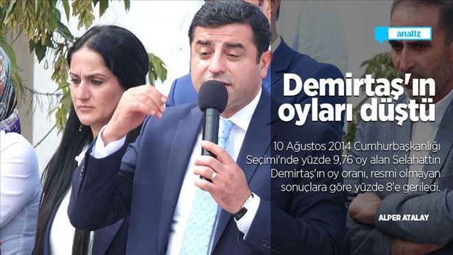 DEMİRTAŞ´IN OYLARI DÜŞTÜ
