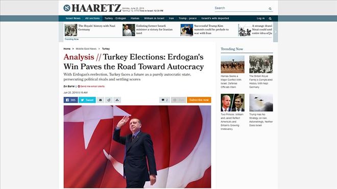 İSRİAL BASINI ERDOĞAN´IN SEÇİM BAŞARISINI HAZMEDEMEDİ