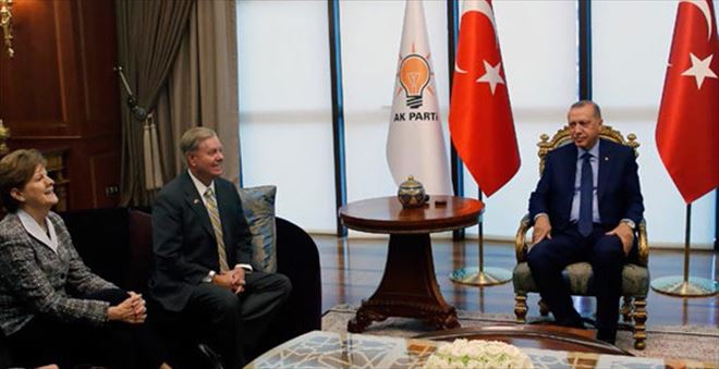 CUMHURBAŞKANI ERDOĞAN, ABD´Lİ SENATÖRLERİ KABUL ETTİ