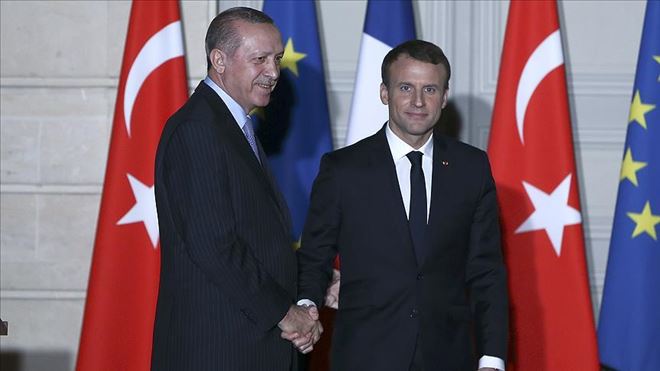 Cumhurbaşkanı Erdoğan ile Macron görüştü