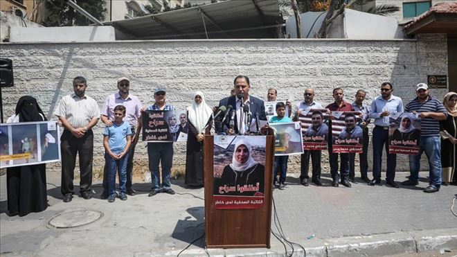 FİLİSTİN BASIN MENSUPLARINDAN GAZZE´DE EYLEM