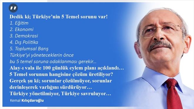KILIÇDAROĞLU´NDAN 100 GÜNLÜK EYLEM PLANI YORUMU
