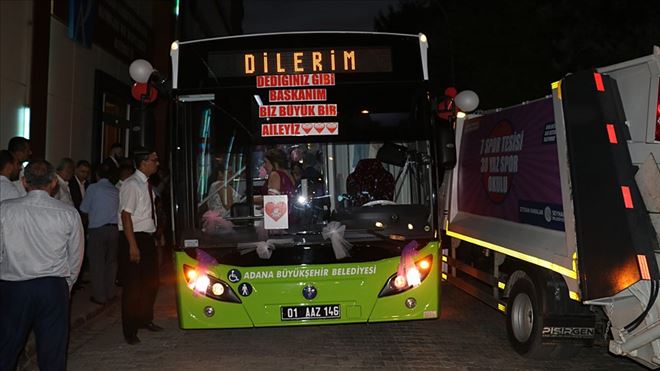 HALK OTOBÜSÜ, ŞOFÖR ÇİFTİN GELİN ARABASI OLDU