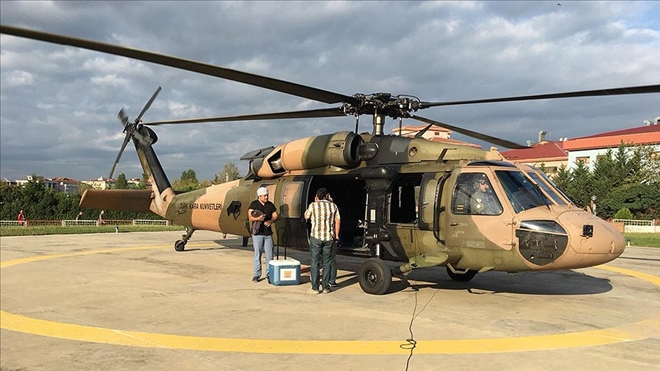 TSK HELİKOPTERİ ORGAN NAKLİ İÇİN HAVALANDI