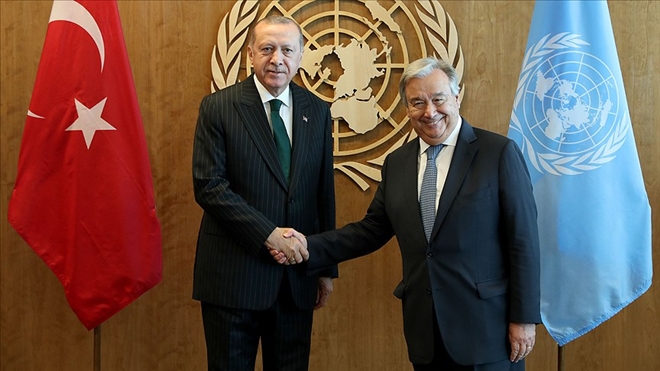 ERDOĞAN İLE GUTERRES GÖRÜŞTÜ