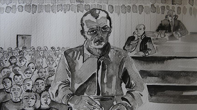 DARBE SANIĞINDAN DURUŞMA SALONUNDA GÖREVLİ ALBAYA TEHDİT