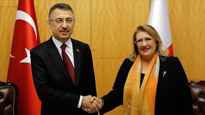 Cumhurbaşkanı Yardımcısı Oktay ile Malta Cumhurbaşkanı Preca görüştü