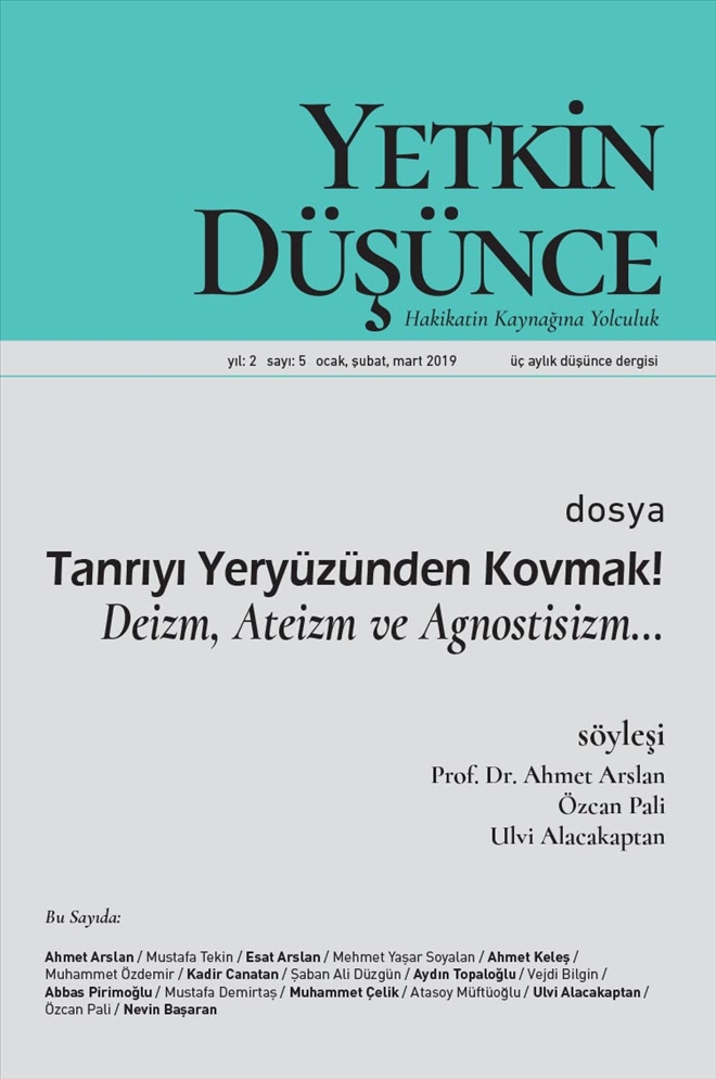 Yetkin Düşünce Dergisi 5. Sayısı çıktı!