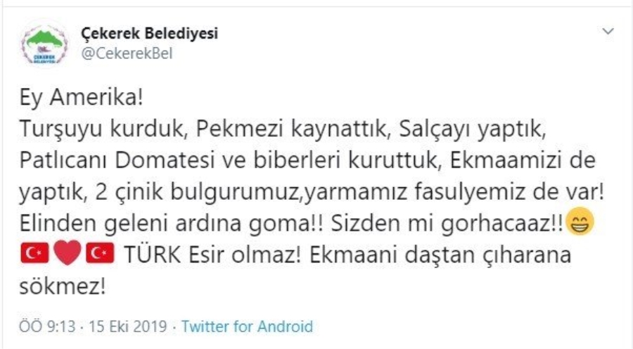 ÇEKEREK BELEDİYESİ