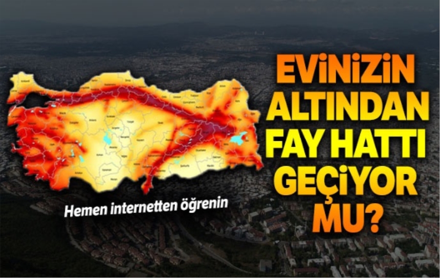 Evinizin altından fay hattı geçip geçmediğini öğrenin!